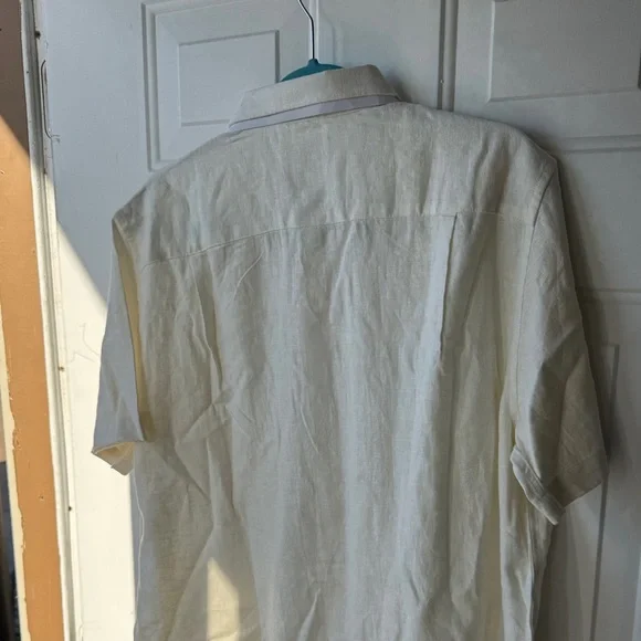 Scotch & Soda Men's Light Cream Button Down Shirt - Picture 6 of 12